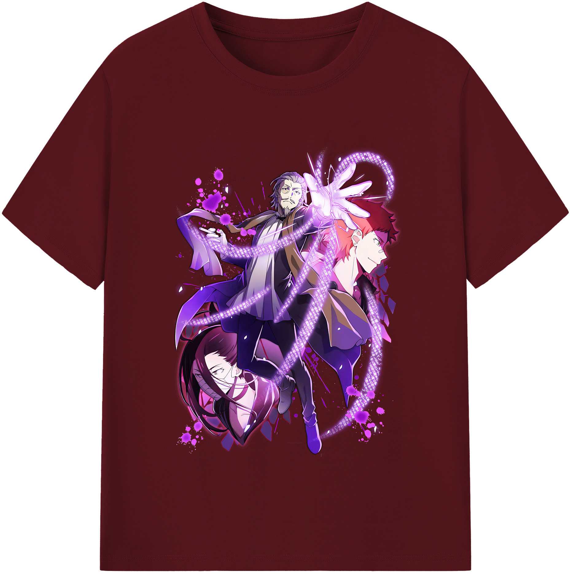 （画像用） 文豪ストレイドッグス Bungo Stray Dogs 綿100％半袖Tシャツ（フロントプリント）
